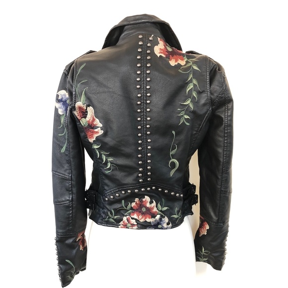 BLANK NYC Floral Leather Jacket - Picture 6 of 6